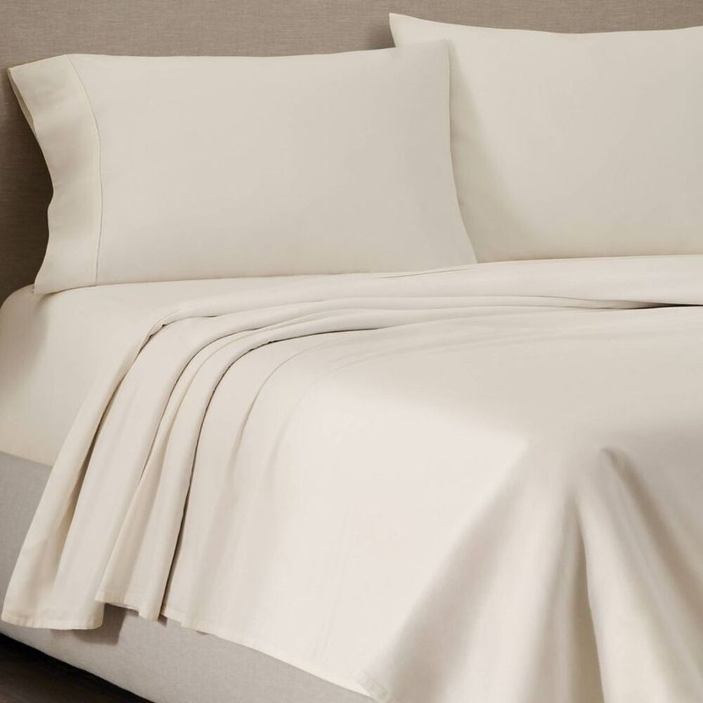 Jeremiah Brent Home King Cotton Sateen Sheet Set Solid Cream